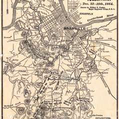 Map of the Battle of Nashville, 1864