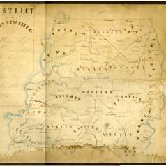 Hand-Drawn Civil War Map of West Tennessee